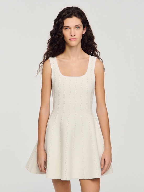 Sandro Dresses & Skirts - SANDRO PARIS Beaded Knit Mini Dress